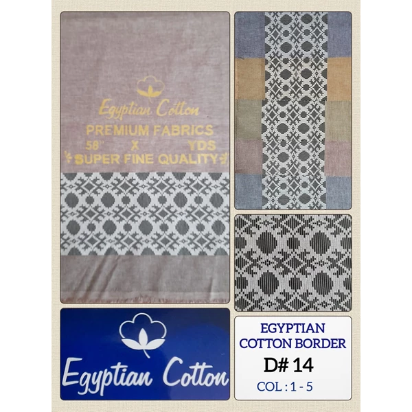 Kain Polyester + Egyptian Cotton Border Premium  