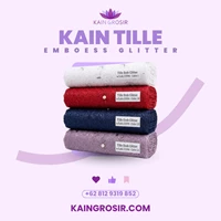 Kain Tille (Tulle) Emboss Glitter with Lulu - Koleksi 24 Warna