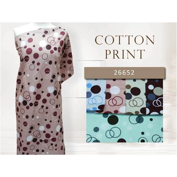 Cotton print Bahan Katun Seri 26652